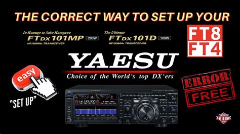 Quick Setup Guide Yaesu Ftdx 101d Or Mp Ft8 Ft4 And Gridtracker Youtube