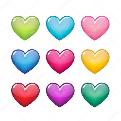 Color Hearts Stock Vector Image By Magnia