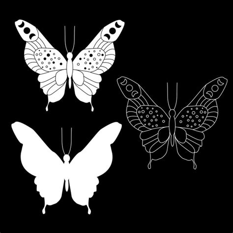 Ensemble De Papillons Silhouette De Papillon Graphiques Vectoriels