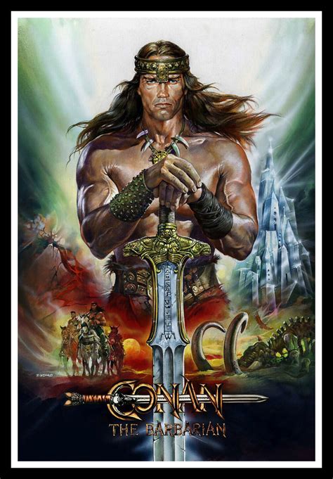 Conan The Barbarian Art Movie Poster Print Unframed Canvas Prints Ebay