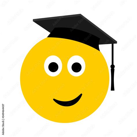 Graduation Emoji With Hat Stock Illustration Adobe Stock