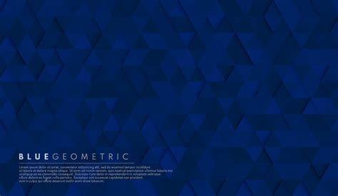 Abstract Dark Navy Blue Geometric Hexagon Shape Background Pattern