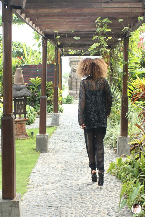 Ndoema S Signature Travel Look Black Sheer Top And Pants Canggu Beach Bali The Global Girl