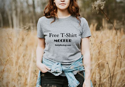 Female T Shirt Mockup Free Psd 2023 Daily Mockup