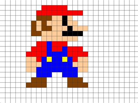Grid Bit Grid Mario Pixel Art Pixel Art Grid Gallery