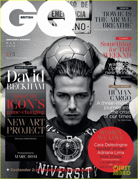 David Beckham Sports 5 Different Looks For British GQ Covers Photo