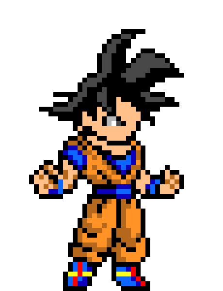 Goku Pixel Art Png
