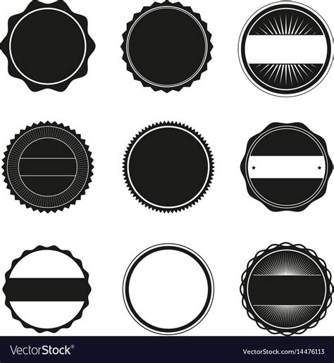 Blank Round Stamps For Logo Royalty Free Vector Image