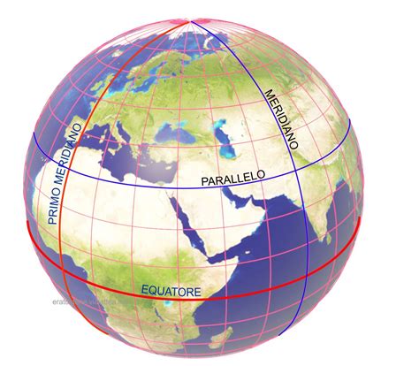 Meridiani E Paralleli Geografici Rete Di Eratostene