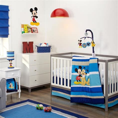 Adorable owls keeps watch over baby in this delightful collection of brightly the glenna jean twiggy 4 piece crib bedding set includes the crib bumper, quilt, blue print sheet and skirt. Disney Mickey Mouse My Pal 5-piece Baby Crib Bedding set W ...