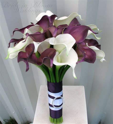 White Calla Lily Wedding Bouquet Real Touch Wedding Flowers Simple