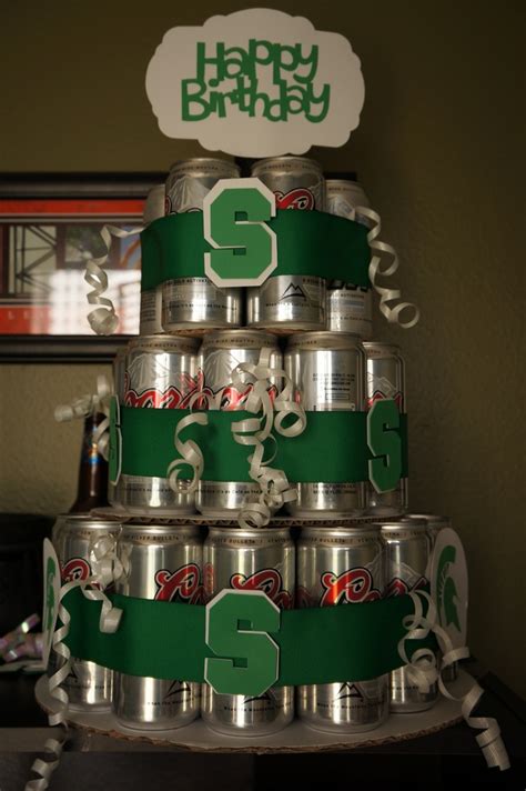 Michigan State Beer Birthday Cake Beer Birthday Birthday Beer Cake