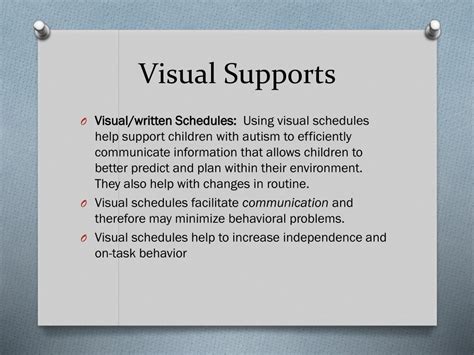 Ppt Special Education Visual Supports For Autism Powerpoint