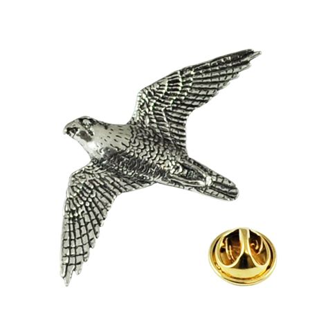 Peregrine Falcon English Pewter Lapel Pin Badge From Ties Planet Uk