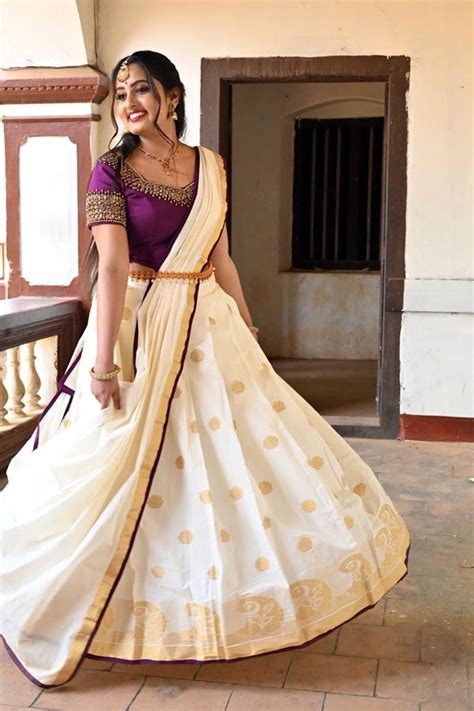 Traditional Wear Kerala Dhavani Kerala Half Saree Designs