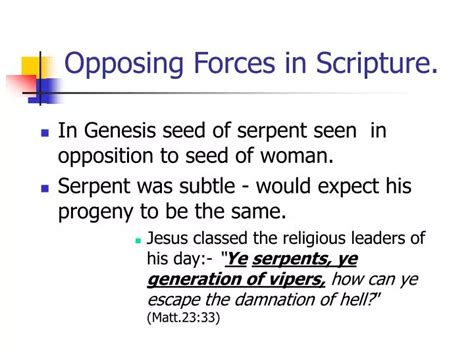 Ppt Opposing Forces In Scripture Powerpoint Presentation Free
