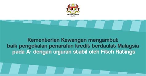 5 tahun 2007 tatacara pengurusan aset alih kerajaan (tpa). Kementerian Kewangan sambut baik penarafan kredit kekal ...