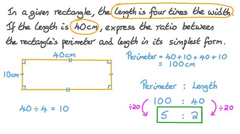 Question Video Finding The Ratio Between A Rectangles Dimensions And
