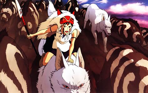 Princess Mononoke Wolves Boar San Princess Mononoke Wallpaper
