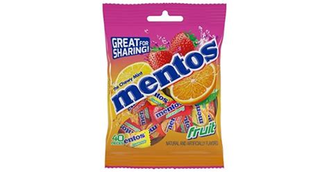 Mentos Chewy Mint Candy Fruit Individually Wrapped 40 Piece