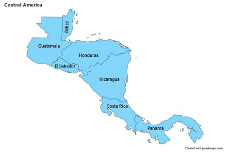 Sample Maps For Central America Blue Mapa De Centroamerica Mapas