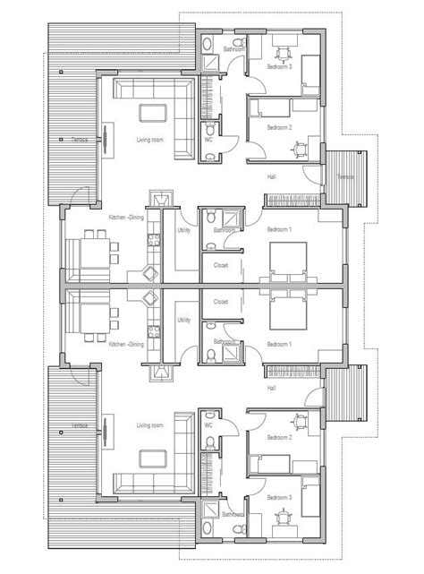 Bungalow House Floor Plans Duplex Floor Plans Bedroom House Plans