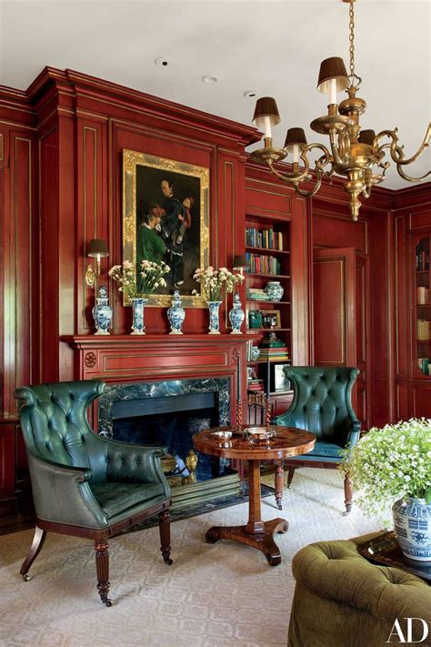 A 1920s Bay Area Residence Home Library Design Red Rooms Home Decor