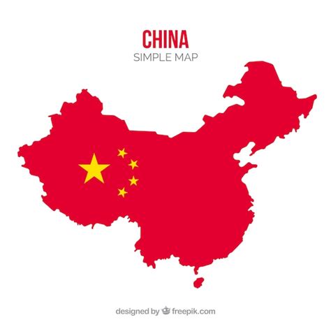 Mapa Da China Vetor Premium