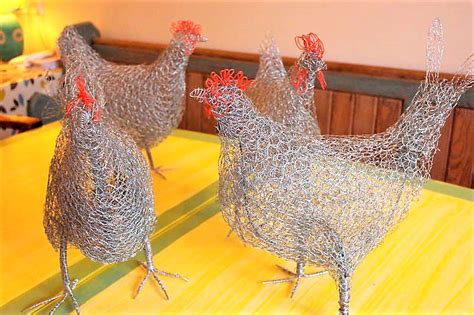 Chicken Wire Sculpture Chickens Artison
