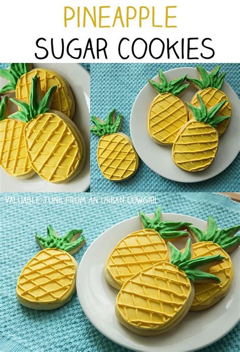 Pineapple Sugar Cookies So Cute Nom Nom Nom Galletas De Piña Glaseado Para Galletas Comida