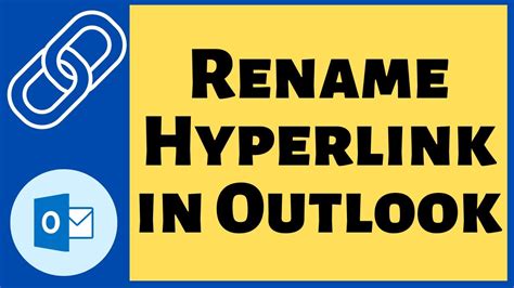 How To Rename Hyperlink In Outlook Youtube