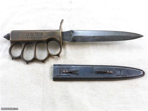 World War One Trench Knife With Brass Knuckle Guard Model 1918