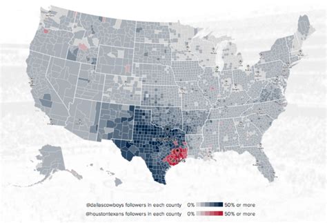 Nfl Fan Map Where Are Your Teams Followers