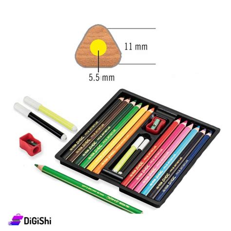 Shop Doms Mega Triangle Colours Pencils Digishi