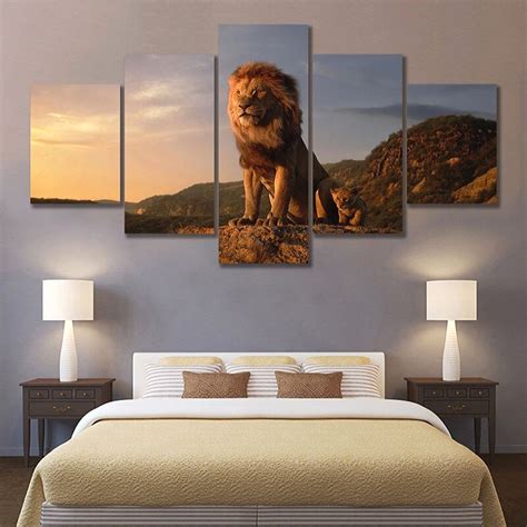 Lion King Painting Sunset Stylish Lion