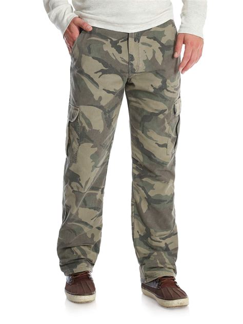 Nwt Mens Wrangler Fleece Lined Cargo Relaxed Fit Camo Pants 70fcw