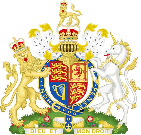 Emblem Of The United Kingdom With The Shadows In Vector Format Eps To