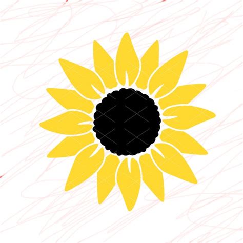 Sunflower Svg Files For Cricut Yellow Flower Png Autism Etsy