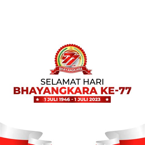 Logo Of The Hut Bhayangkara 77th 2023 Vector 77th Anniversary Of