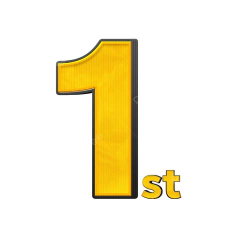 Golden Yellow Number One Shiny Vector, Golden Number 1st, 1st Number