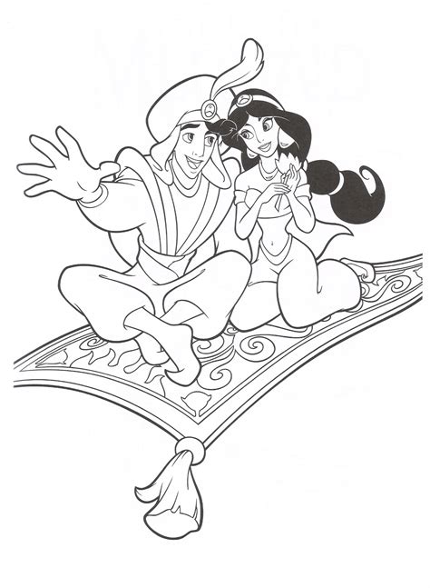 Aladdin Coloring Pages Malvorlage Gratis