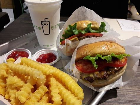 Burgers Fries And Milkshake Picture Of Shake Shack