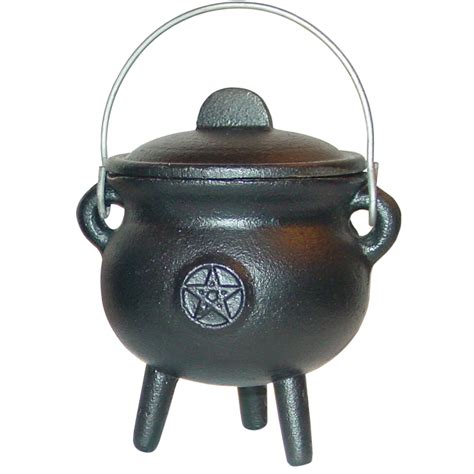 Cast Iron Cauldron Mini 3in Pentacle Each Kheops International