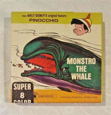 Walt Disney Pinocchio Monstro The Whale Super 8 Mm Film Colorsilent Ebay