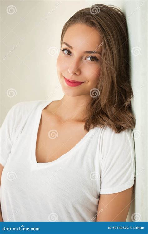 Tanned Brunette Beauty Stock Photo Image Of Fashionable