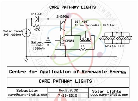 The drop across the 1n4001, plus the regulator drop across the 7812 regulator ic, would require at least 14.5v from the solar panel to charge the battery and maintain the led brightness. Pathway Lighting with LEDs