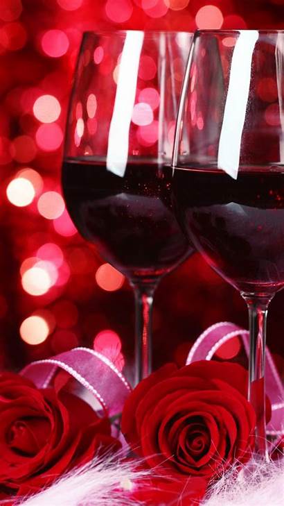 Wine Valentine Roses Android Wallpapers