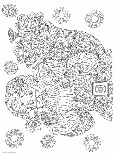 You will love coloring these pages and make it to your christmas room decoration! Santa Christmas Coloring Pages For Adults