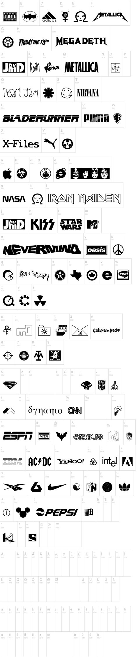 Famous Logos Font