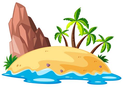 Scene With Island In The Sea 669092 Vector Art At Vecteezy